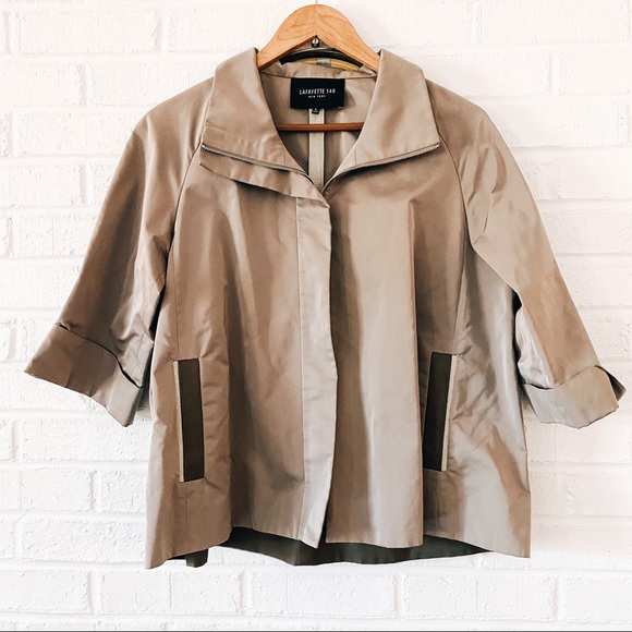 Lafayette 148 New York Jackets & Blazers - Lafayette 148 gray boxy zip up jacket size small